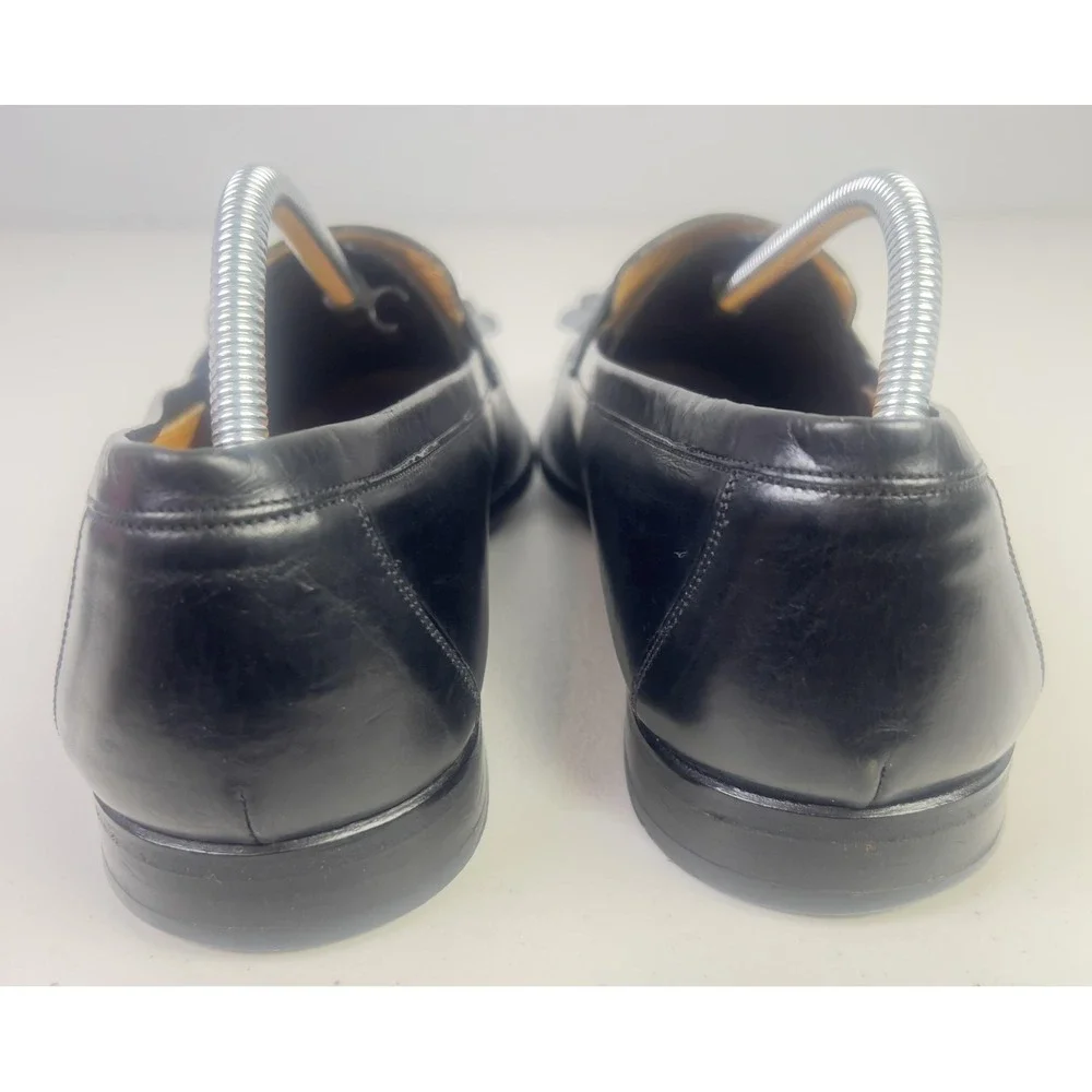 Mezlan Santander Shoes Mens Size 11 Black Leather Tassel Loafers Dress Spain